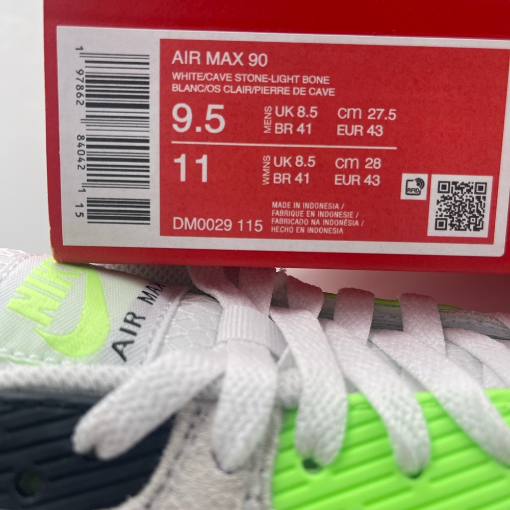 Nike Men’s AIR MAX 90
WHITE/CAVE STONE-LIGHT BONE Athletic Sneakers - Picture 14 of 16